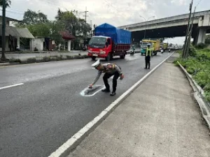 Jelang Nataru, Polres Pasuruan Mitigasi Jalur Surabaya-Malang, Tambal Jalan Berlubang
