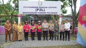 Kapolres Pasuruan Dukung Program Pekarangan Pangan Lestari di Polsek Pandaan