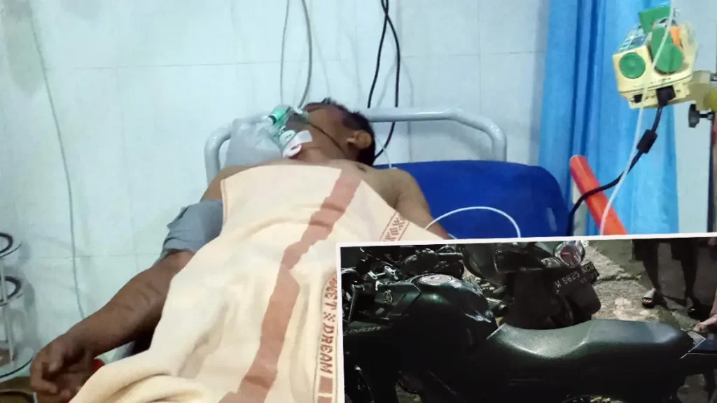 perawatan-widodo-menjalani-perawatan-di-rumah-sakit-setelah-mengalami-kecelakaan-lalu-lintas-di-purwodadi-inset-motor-korban-saat-diamankan-kBdc3