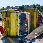 Truk Tripleks Terguling di Tol Paspro, Diduga Overload