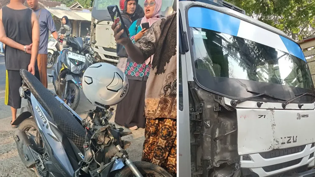 ringsek-kondisi-motor-dan-truk-yang-terlibat-tabrakan-di-pacarkeling-kejayan-rabu-pagi-99-sHxte