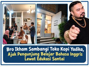 Bro Ikham Sambangi Toko Kopi Yadika, Ajak Pengunjung Belajar Bahasa Inggris Lewat Edukasi Santai